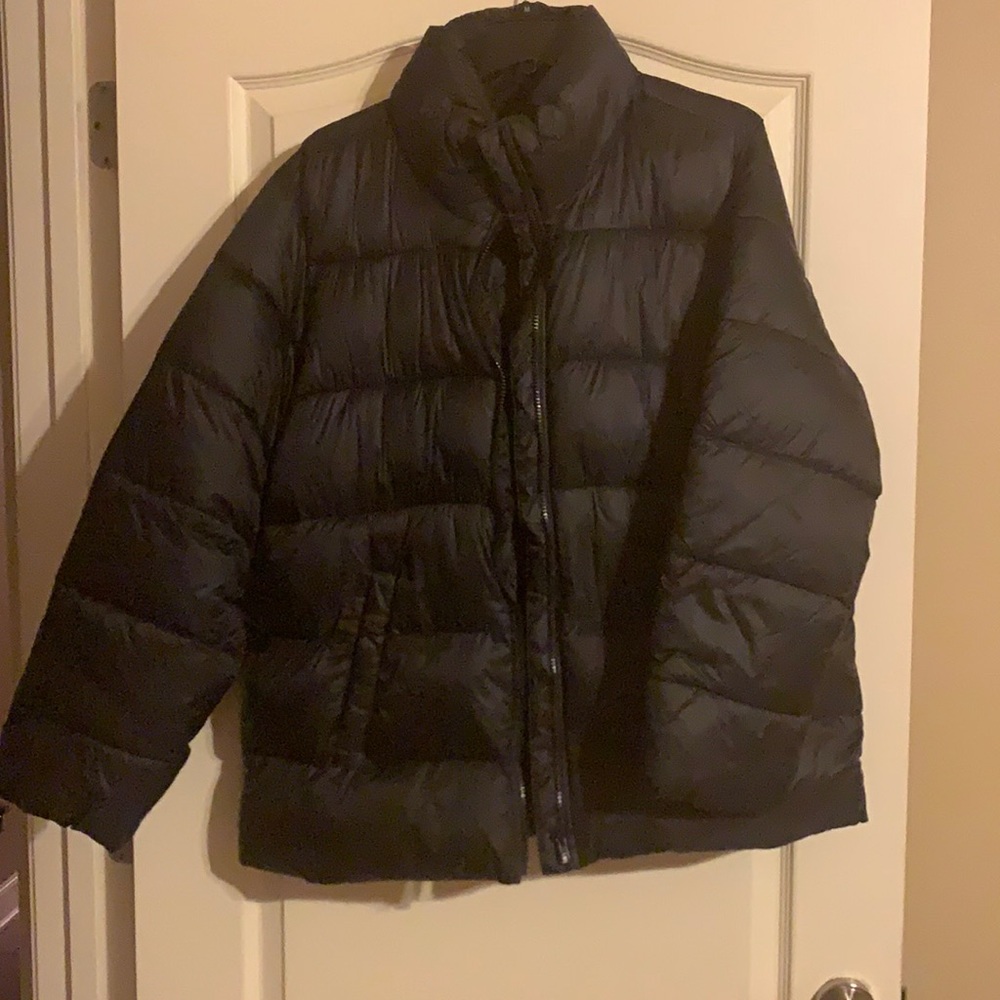 Black puffer coat